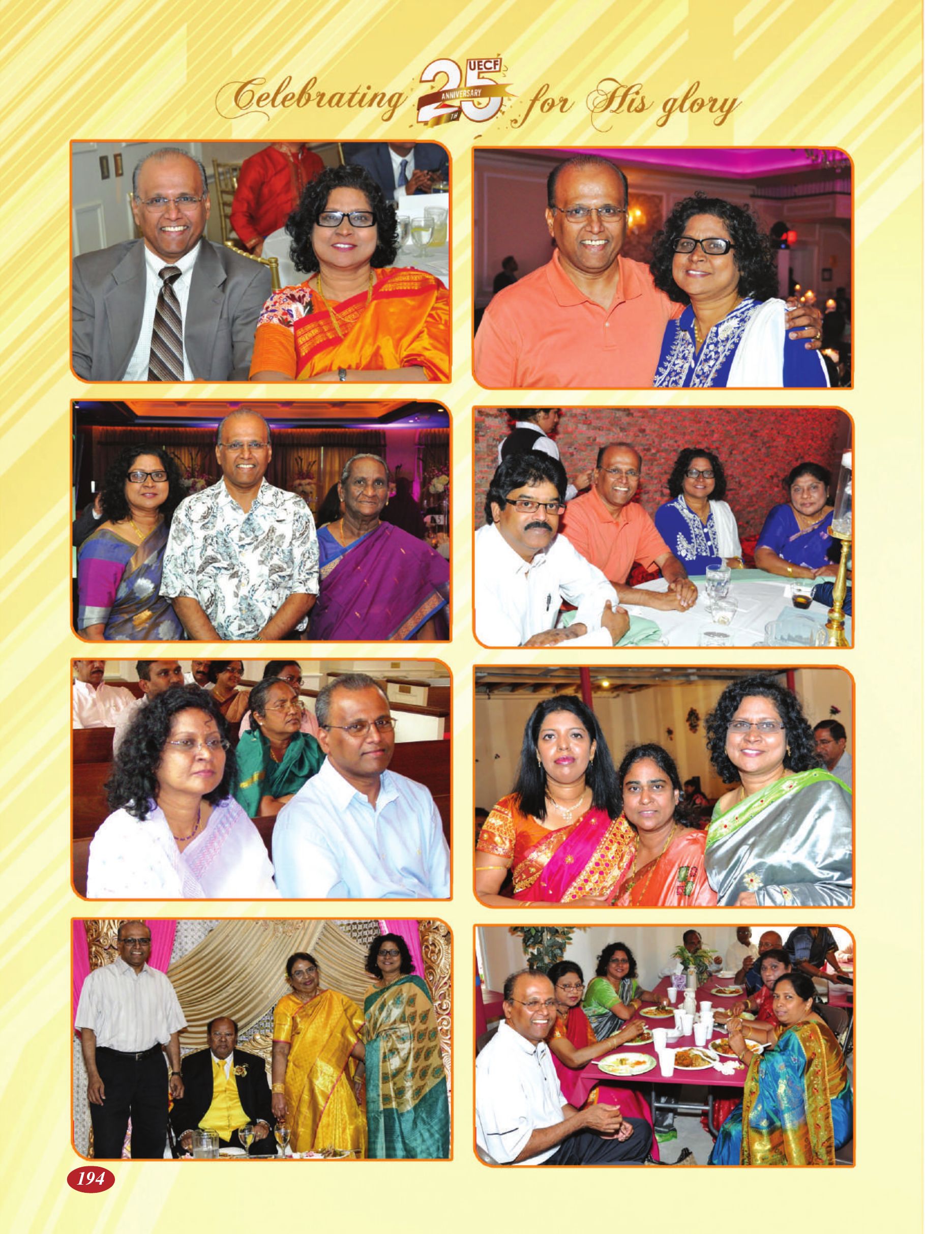 Page 194 of the UECF Silver Jubilee Souvenir