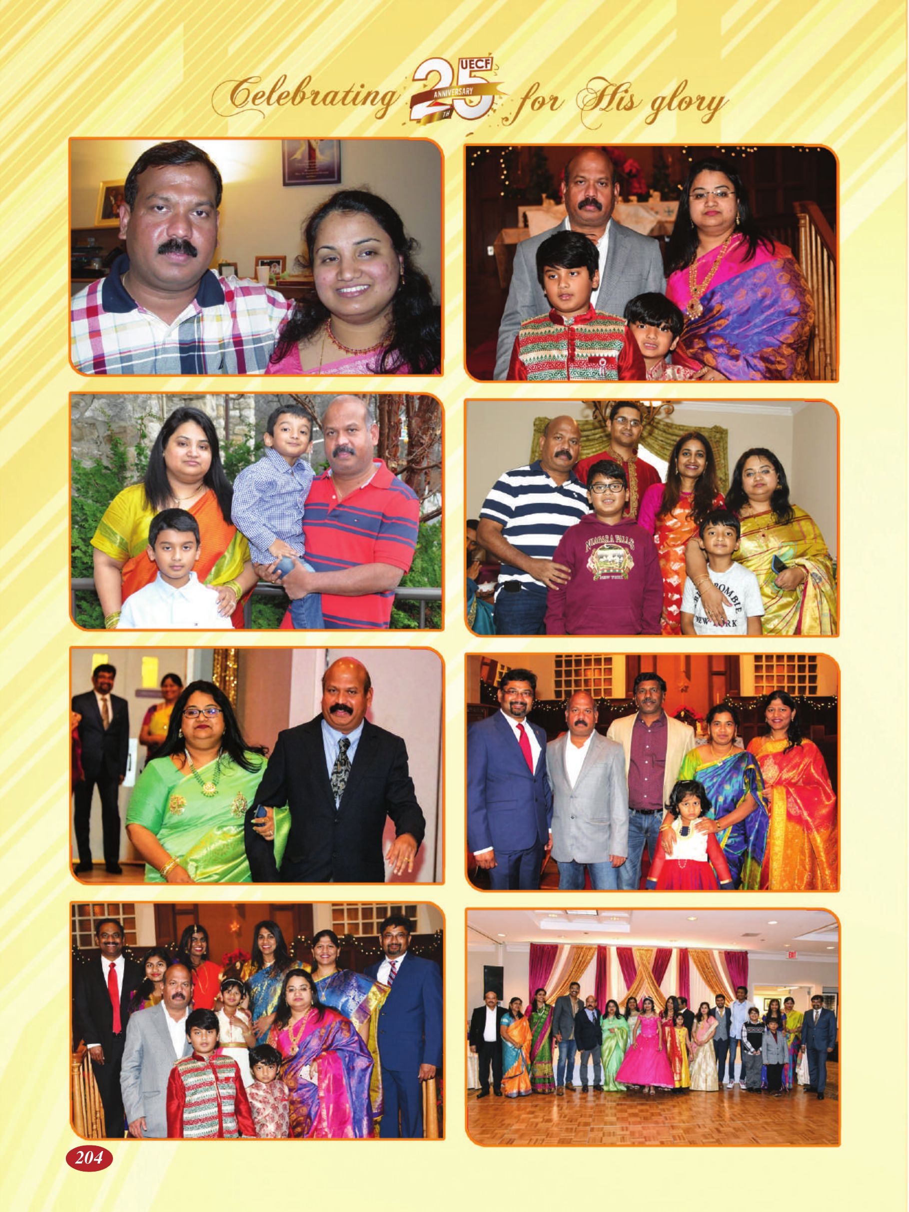 Page 204 of the UECF Silver Jubilee Souvenir