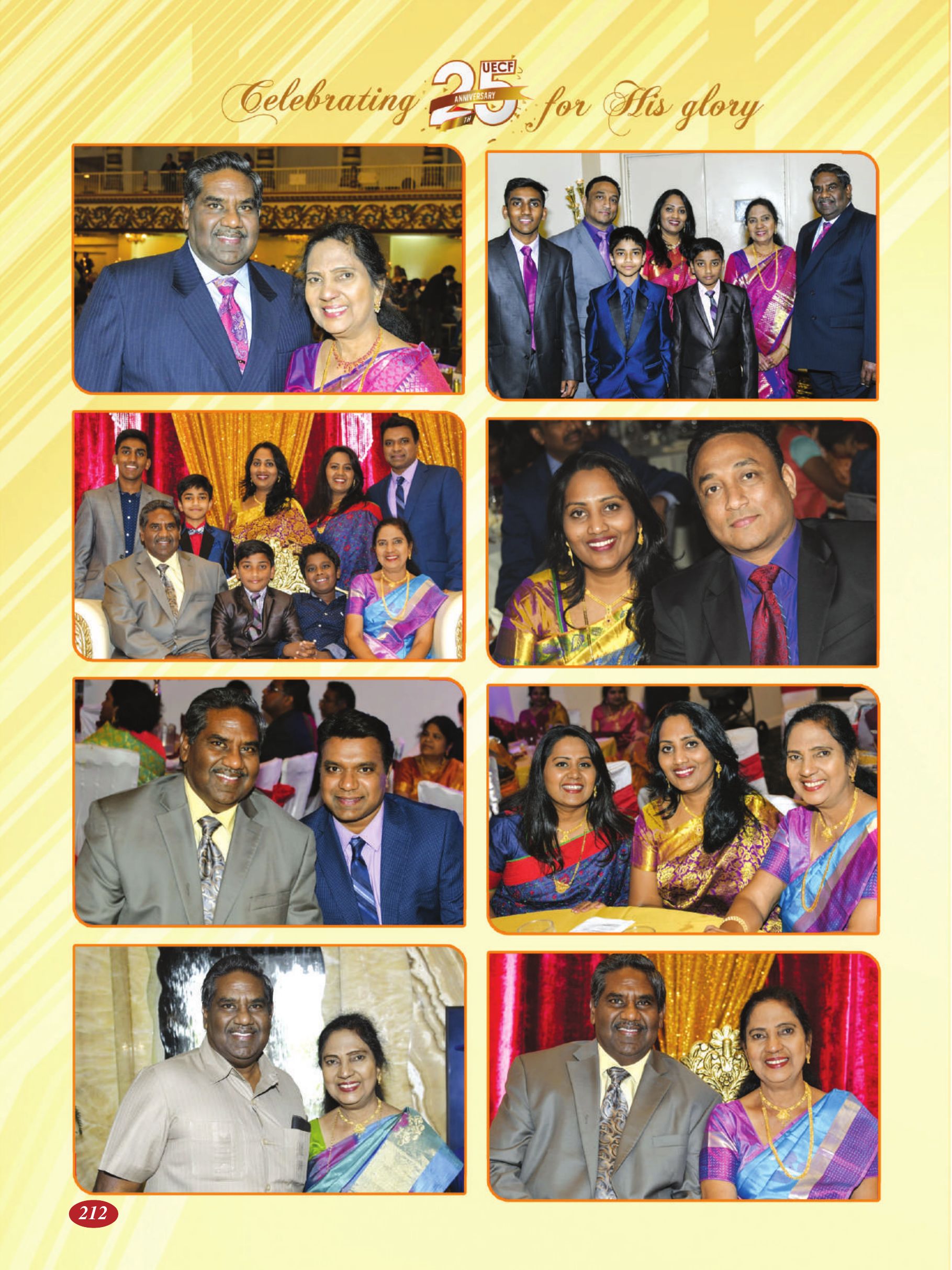 Page 212 of the UECF Silver Jubilee Souvenir