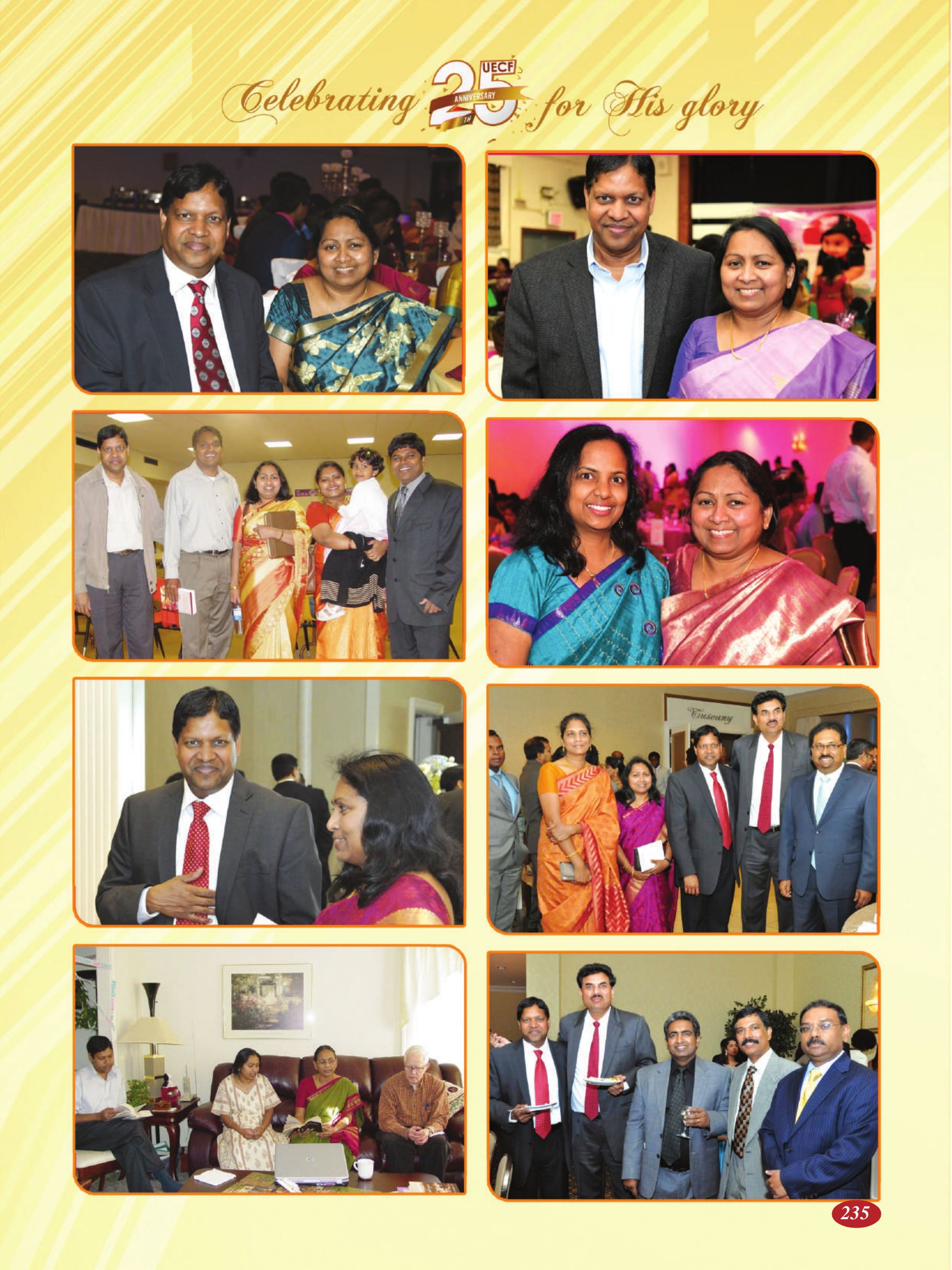 Page 235 of the UECF Silver Jubilee Souvenir