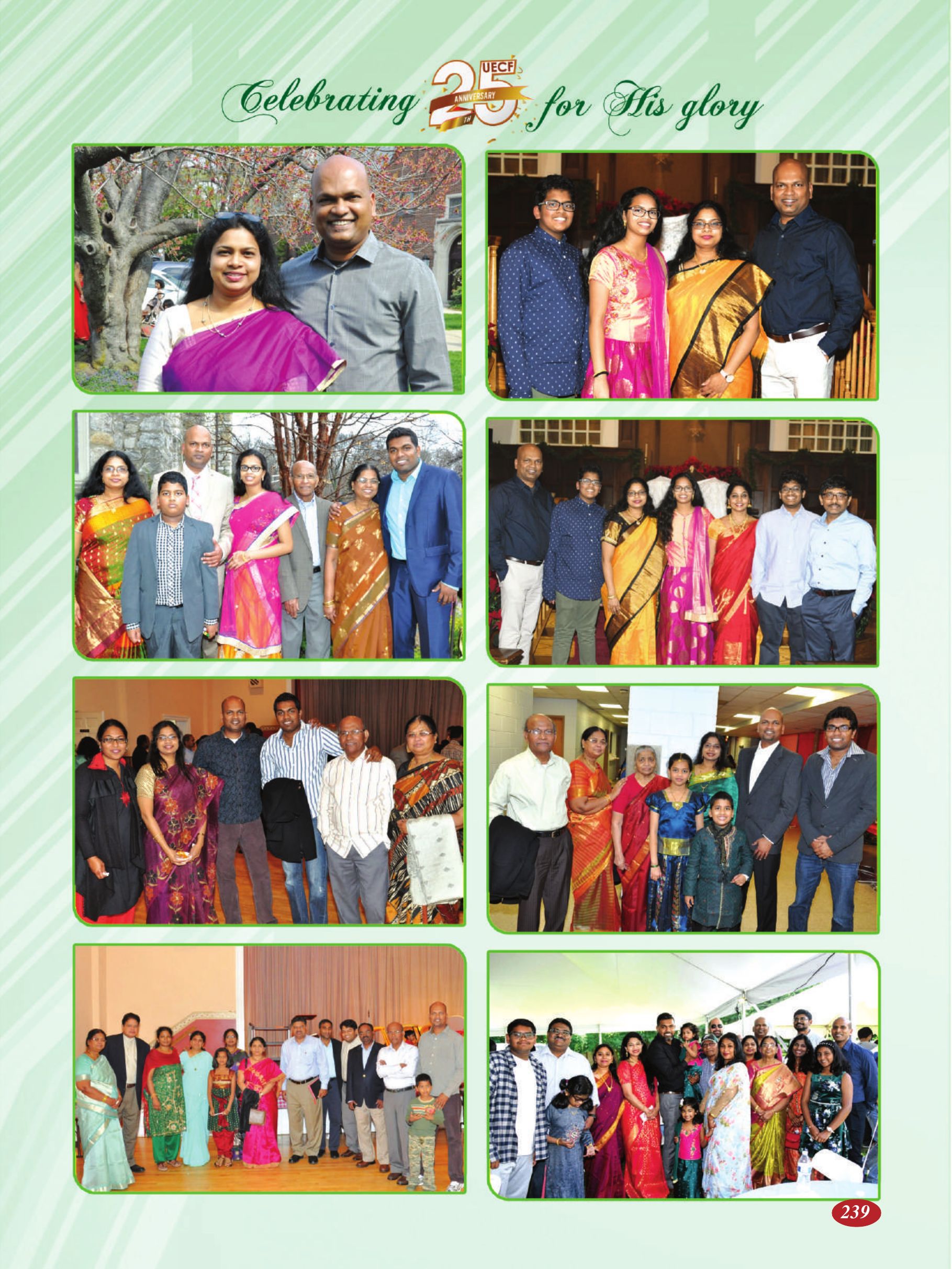 Page 239 of the UECF Silver Jubilee Souvenir