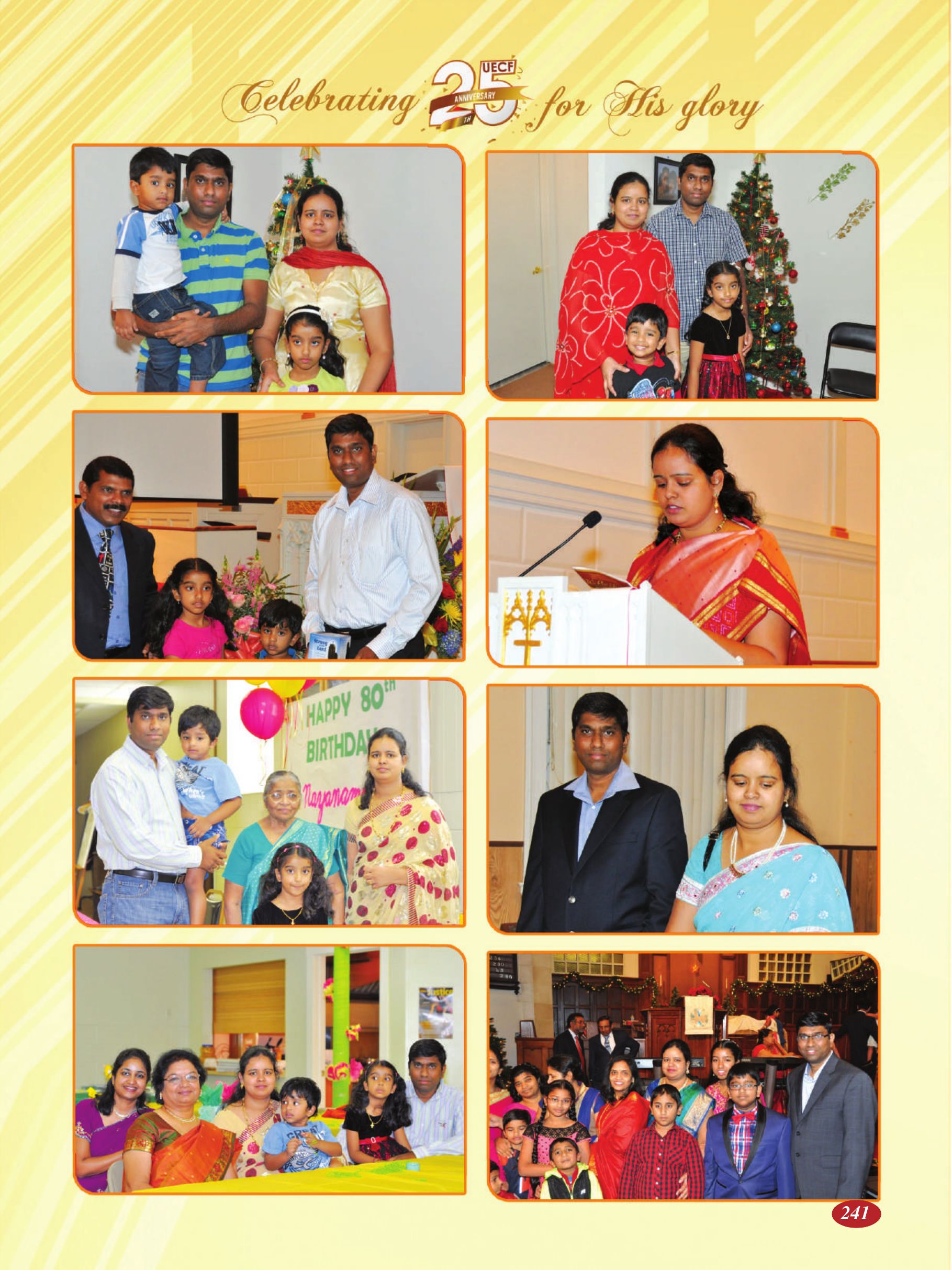 Page 241 of the UECF Silver Jubilee Souvenir