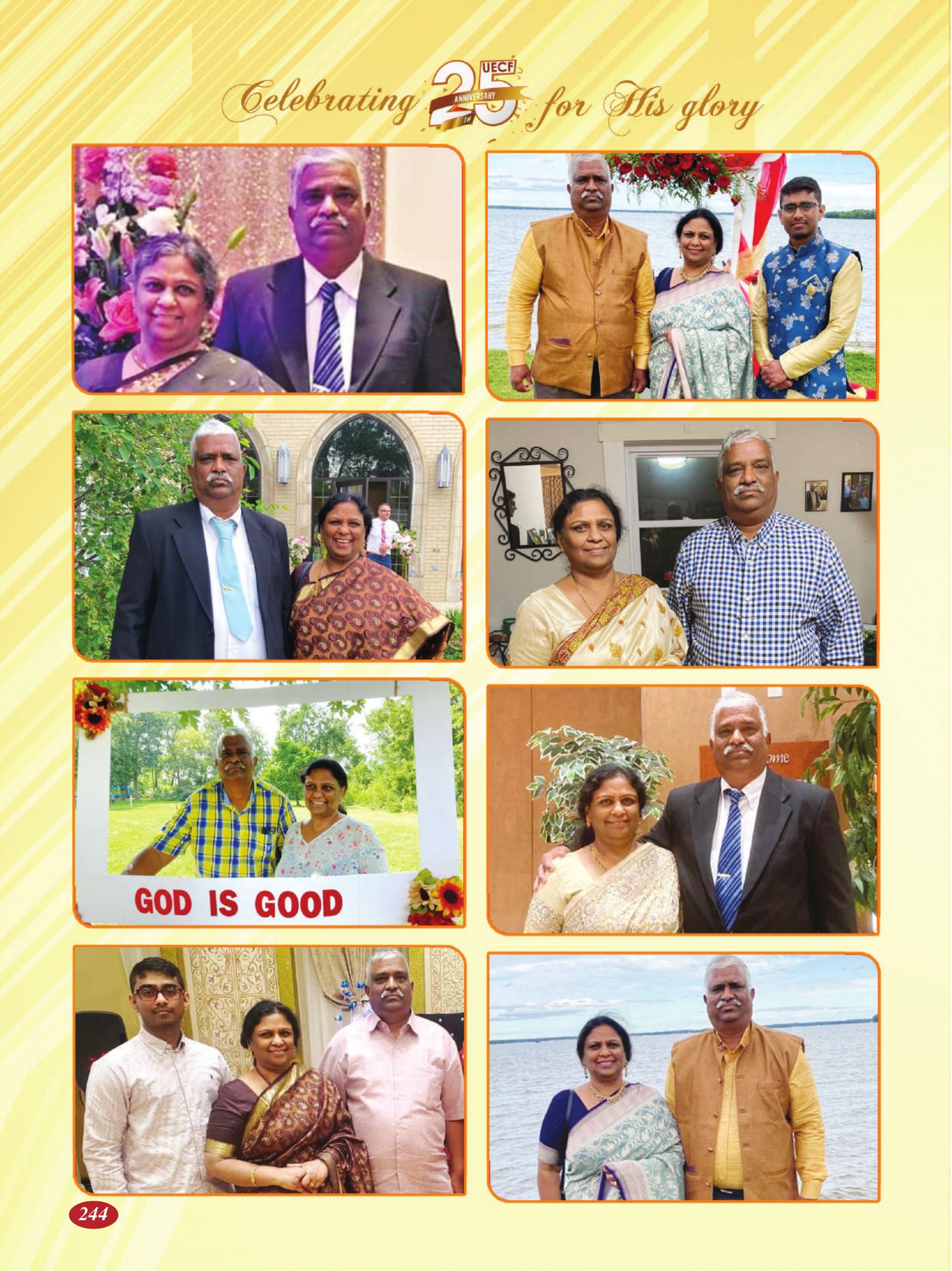 Page 244 of the UECF Silver Jubilee Souvenir