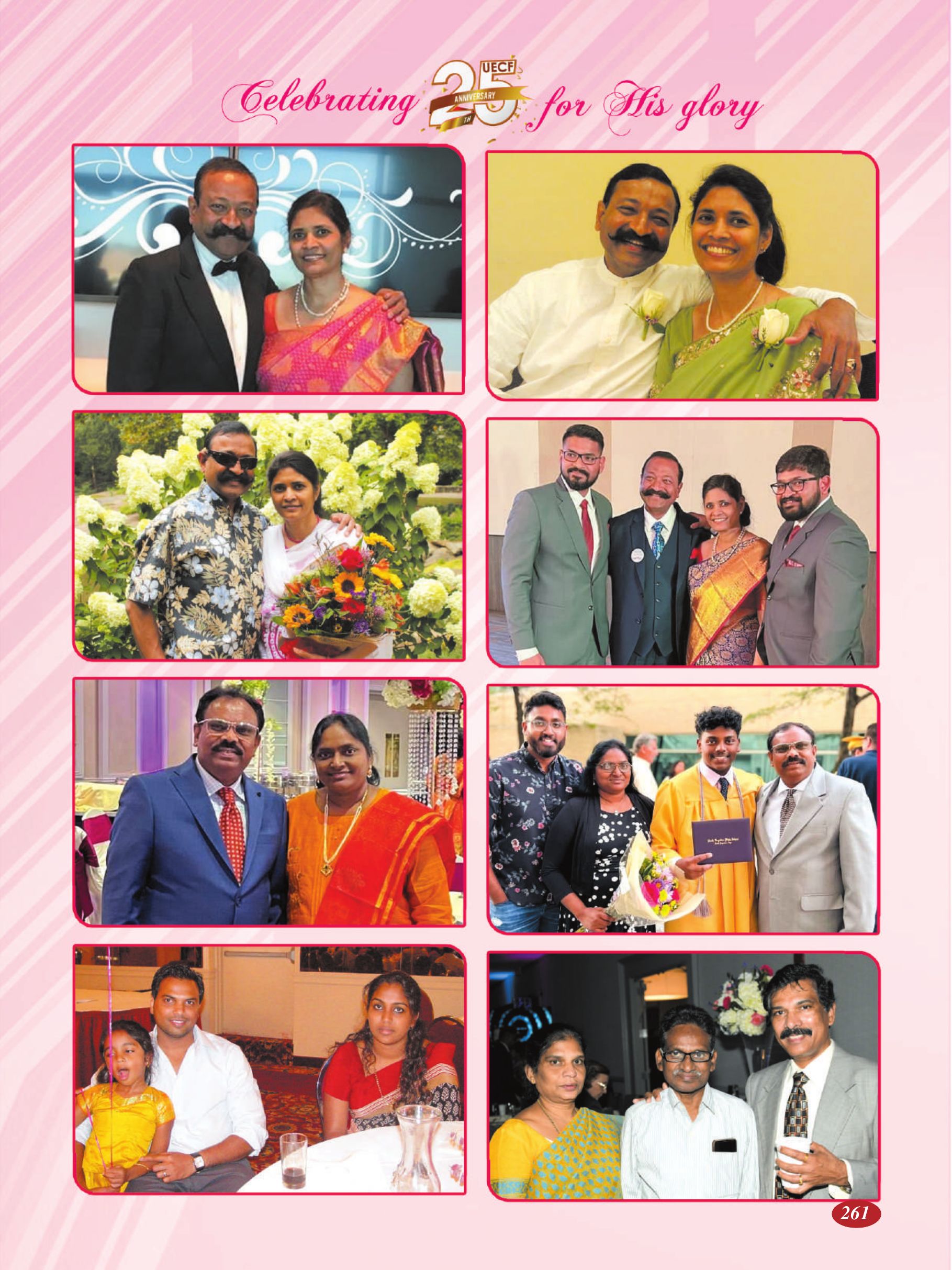Page 261 of the UECF Silver Jubilee Souvenir