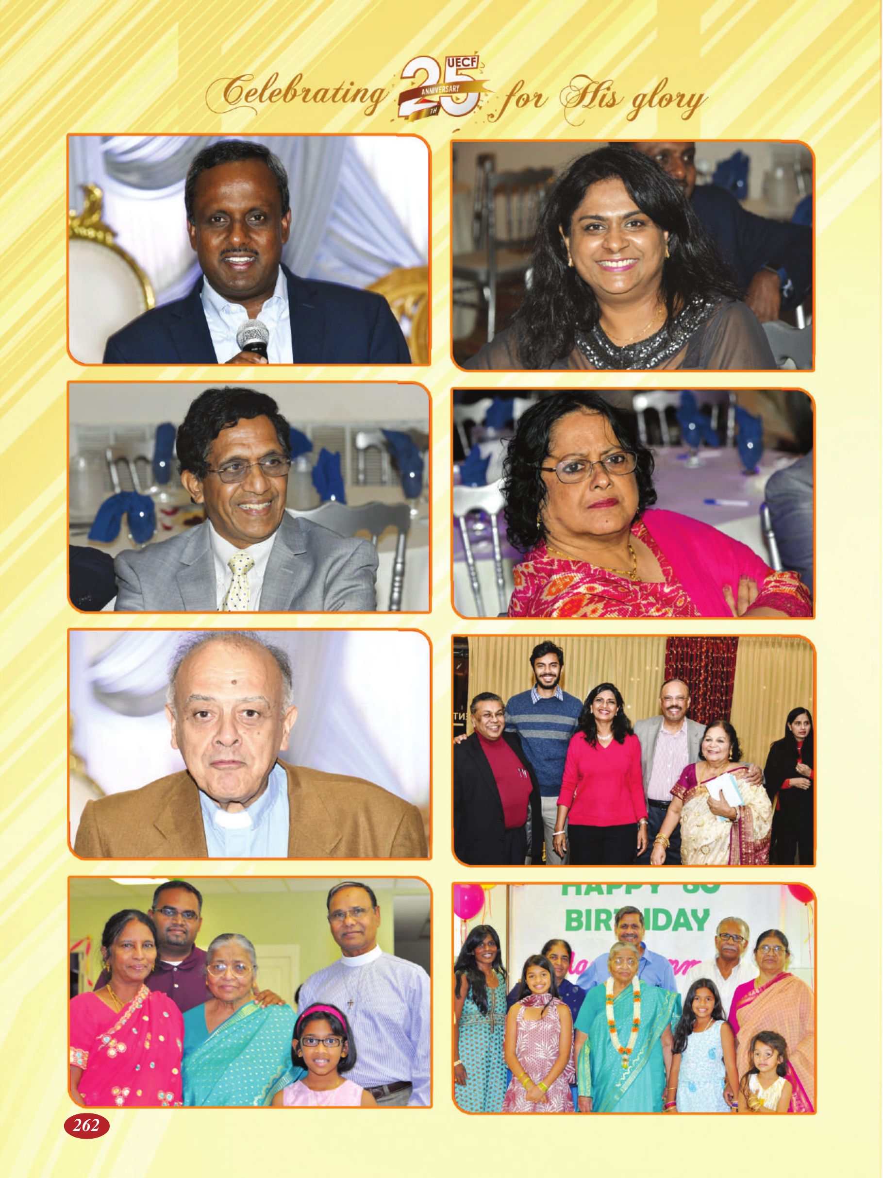 Page 262 of the UECF Silver Jubilee Souvenir