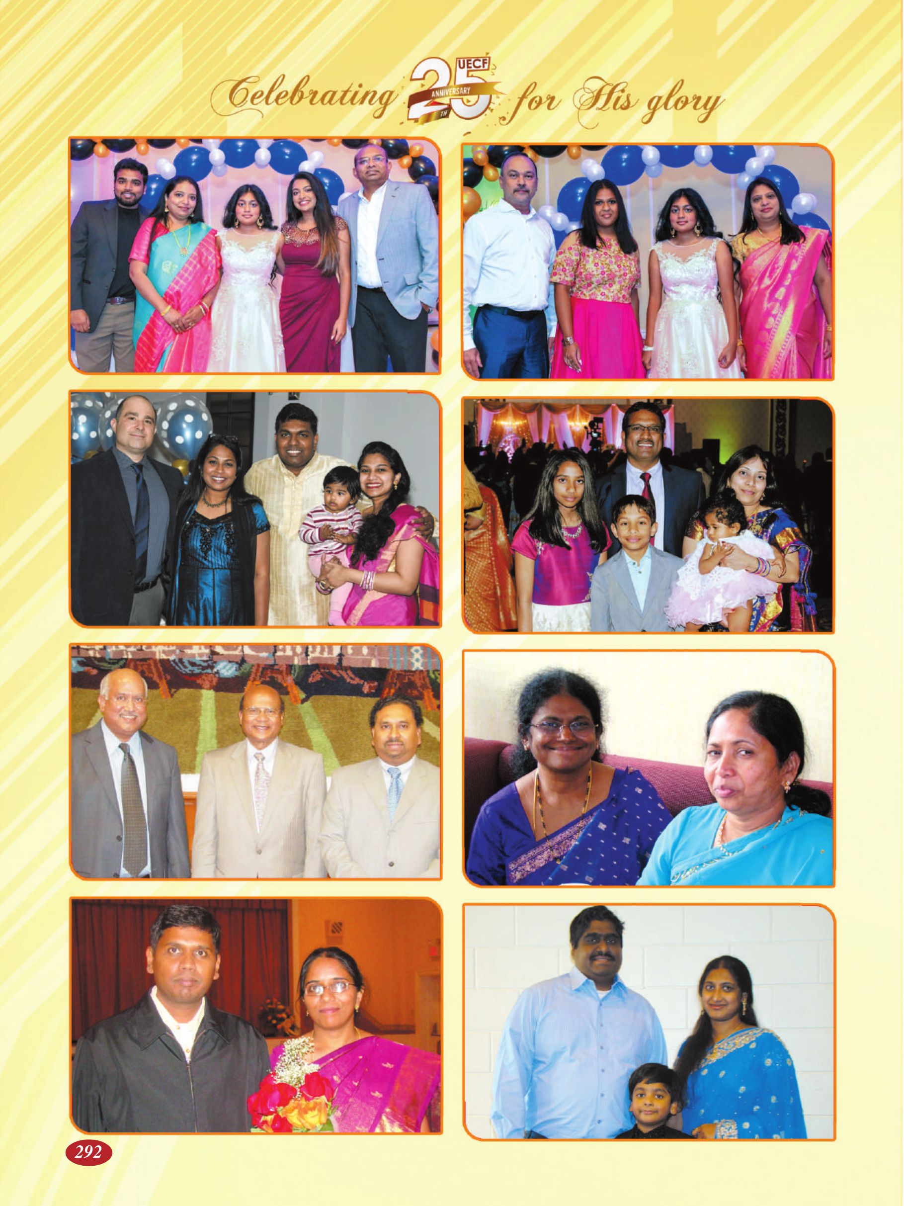 Page 292 of the UECF Silver Jubilee Souvenir