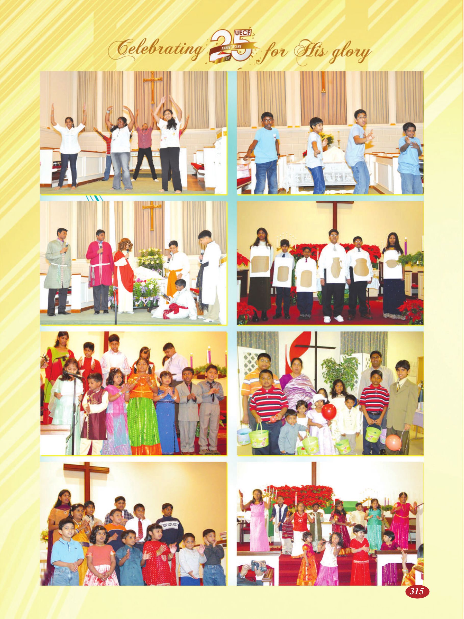 Page 315 of the UECF Silver Jubilee Souvenir