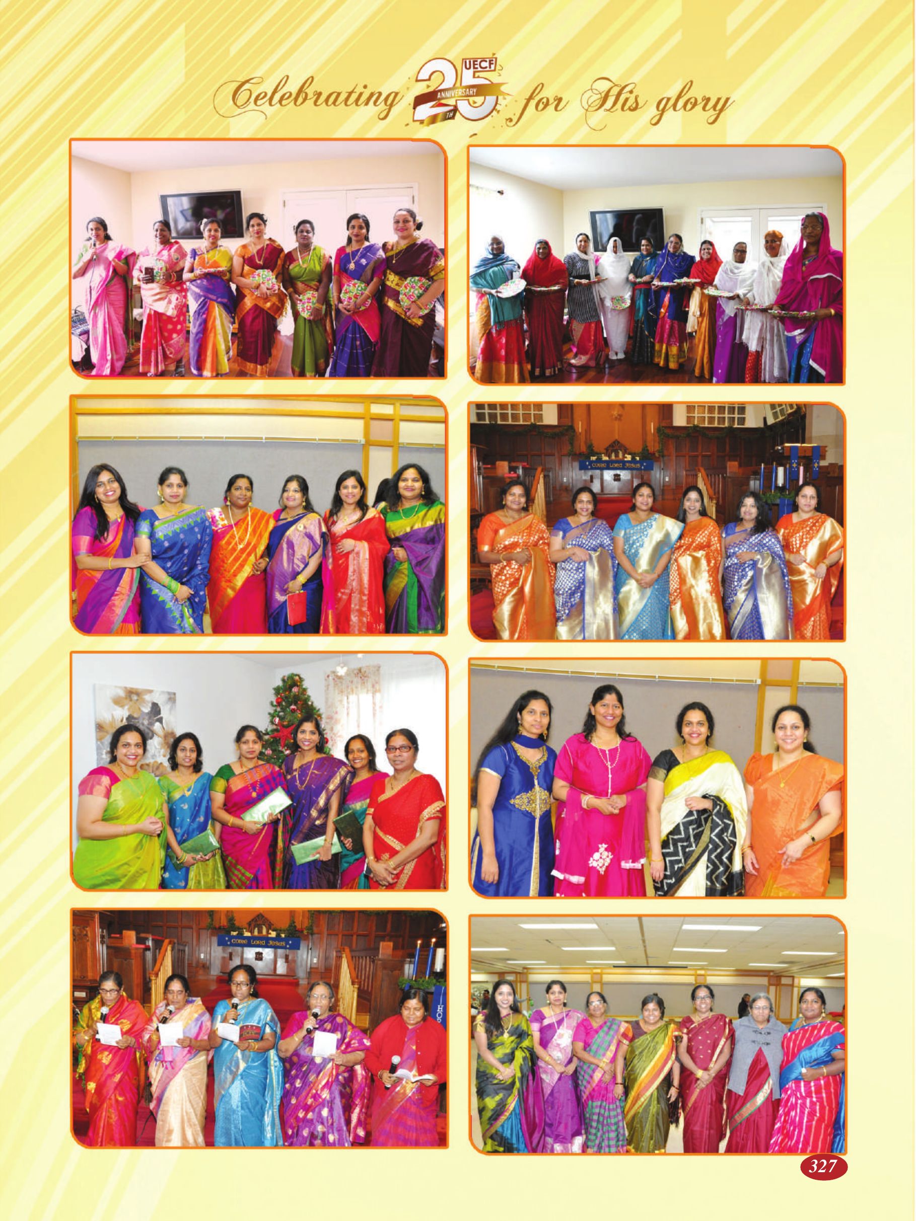Page 327 of the UECF Silver Jubilee Souvenir