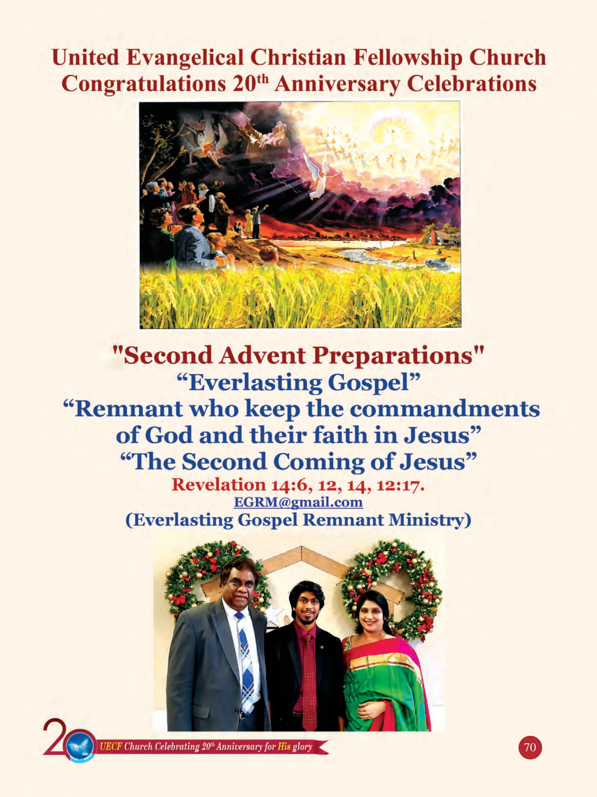 Dr. Daniel Prabhakar — souvenir page 70