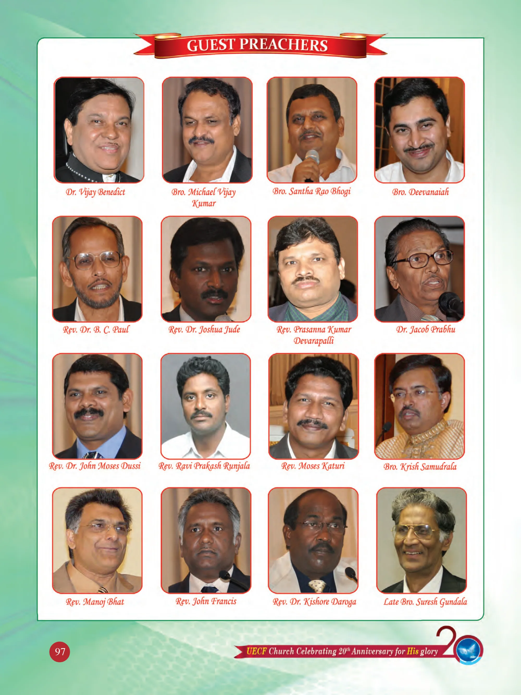 UECF Guest Preachers — souvenir page 97