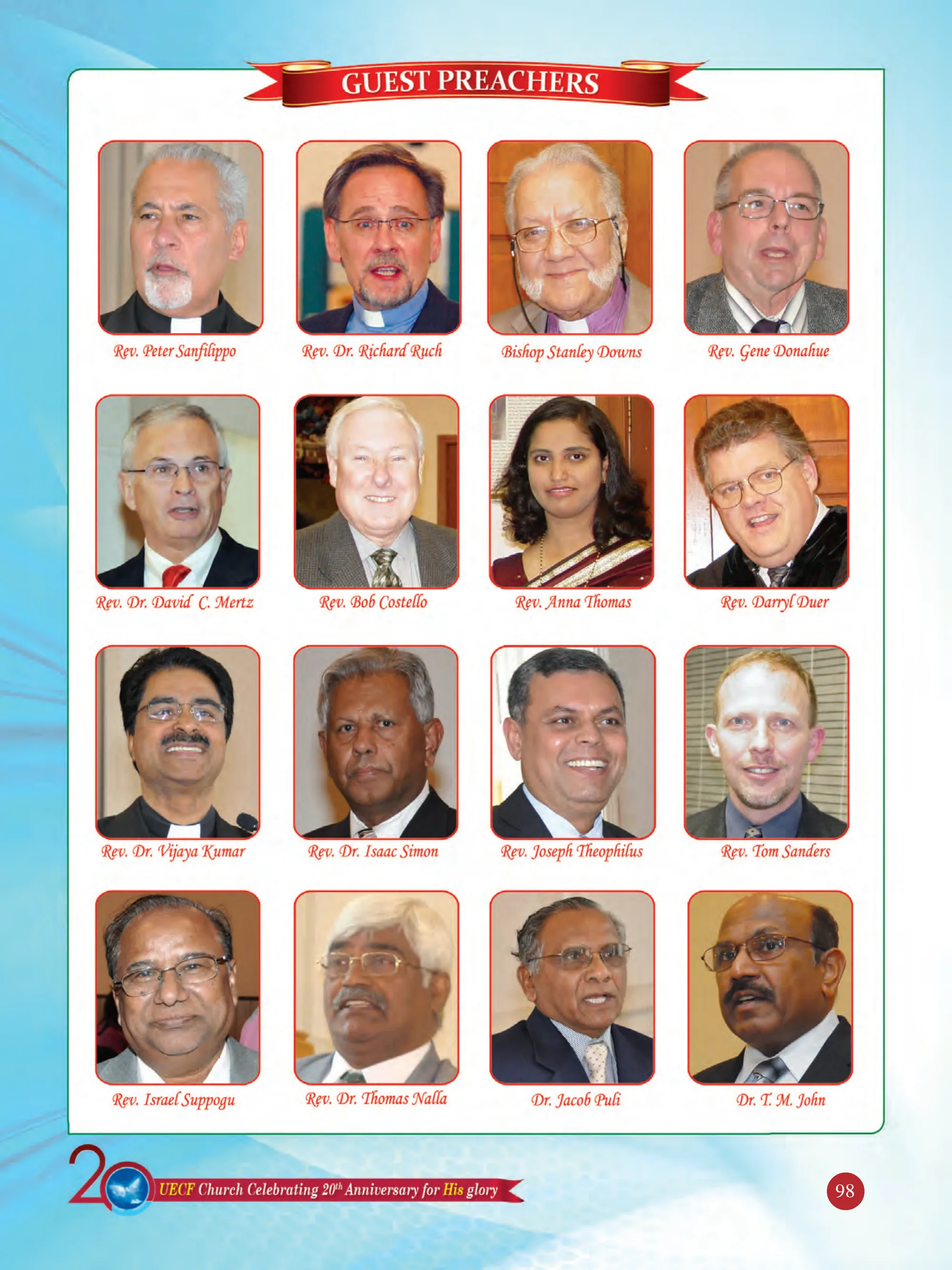 UECF Guest Preachers — souvenir page 98