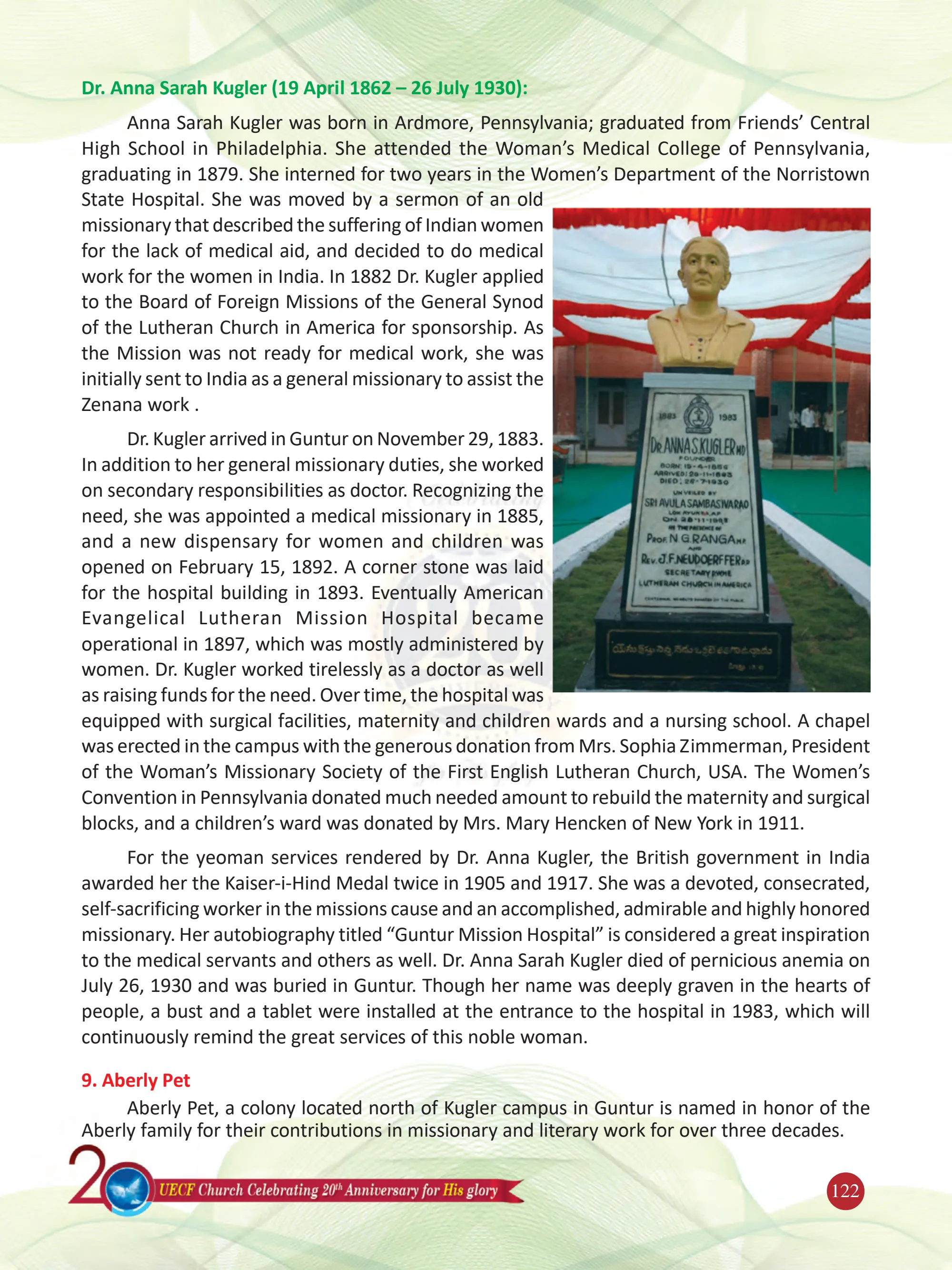 Lutheran Missionaries, Landmarks and Legacies — original souvenir page 122