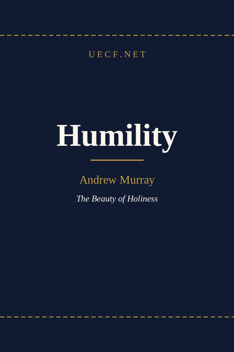 Cover of Humility: The Beauty of Holiness by Andrew Murray