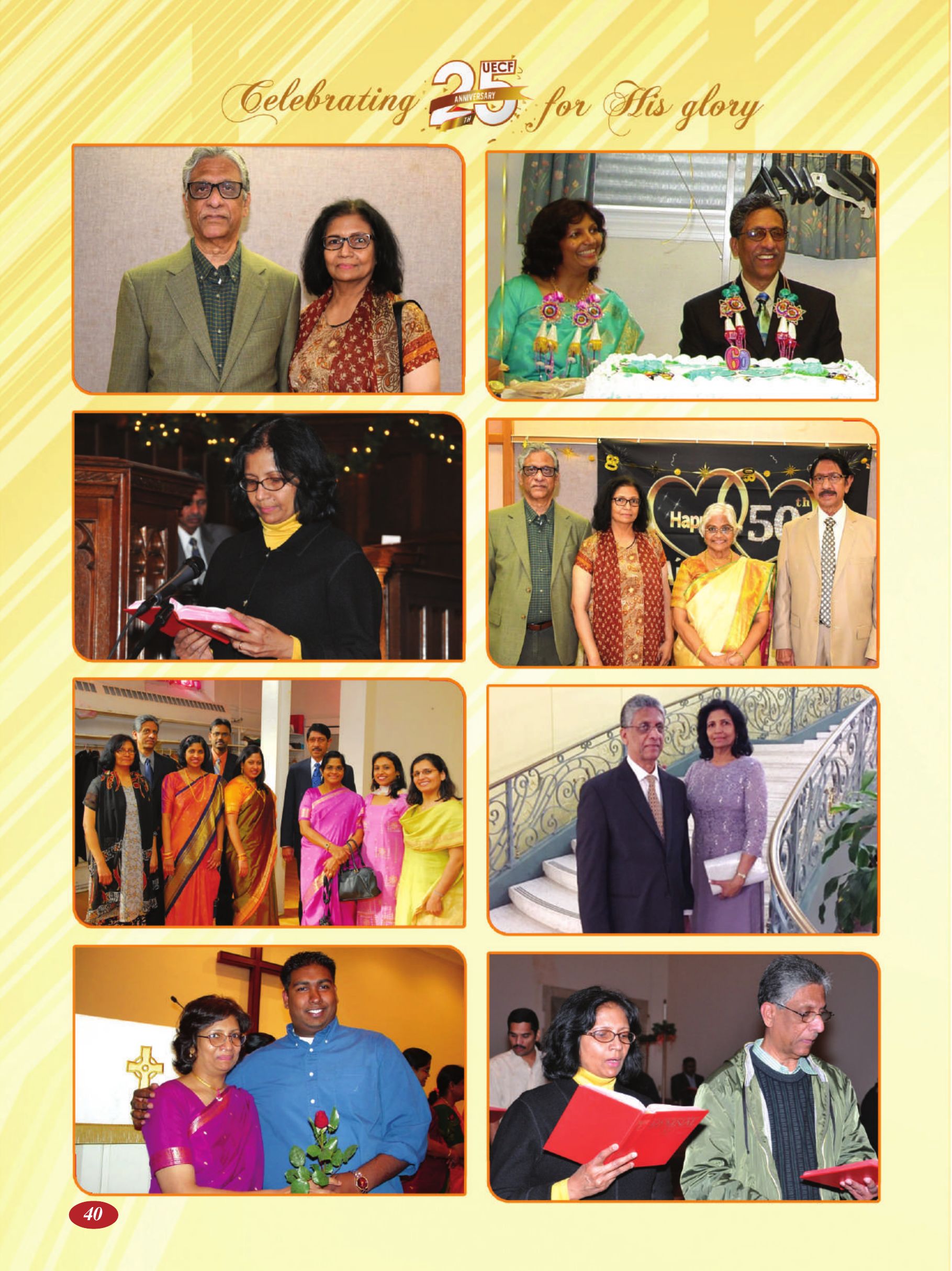 Page 40 of the UECF Silver Jubilee Souvenir