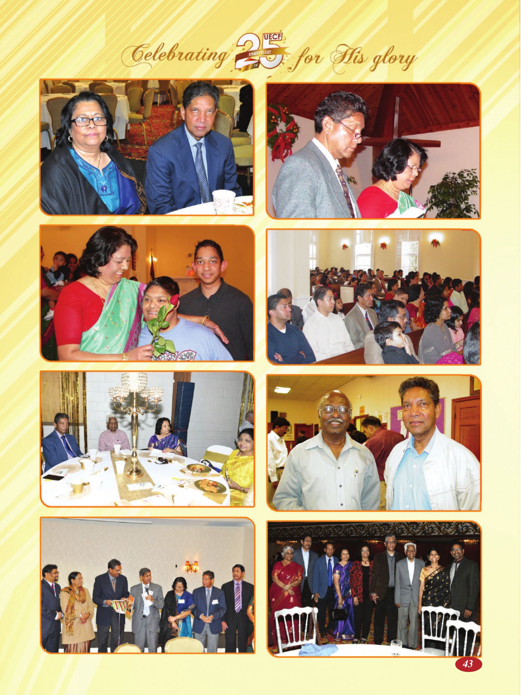 Page 43 of the UECF Silver Jubilee Souvenir