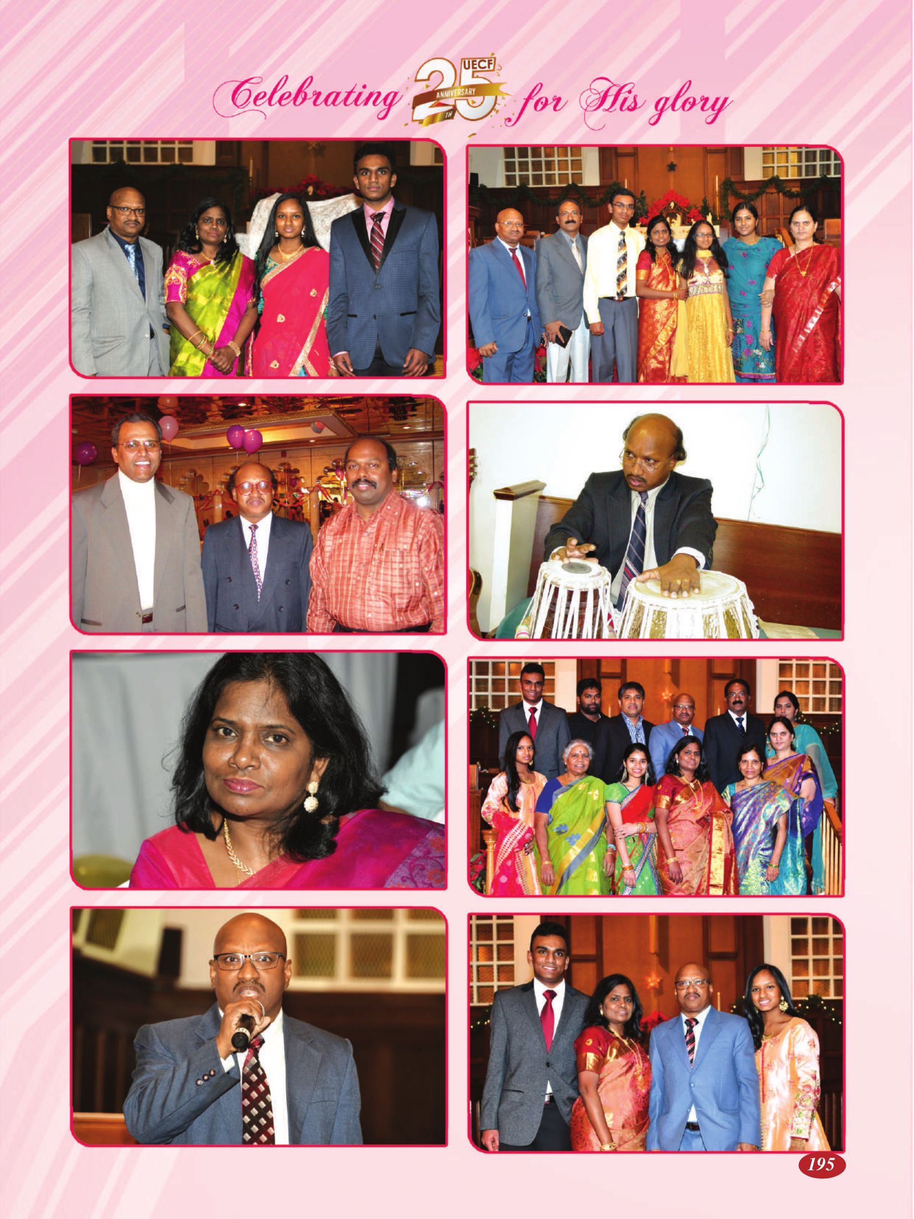 Page 195 of the UECF Silver Jubilee Souvenir