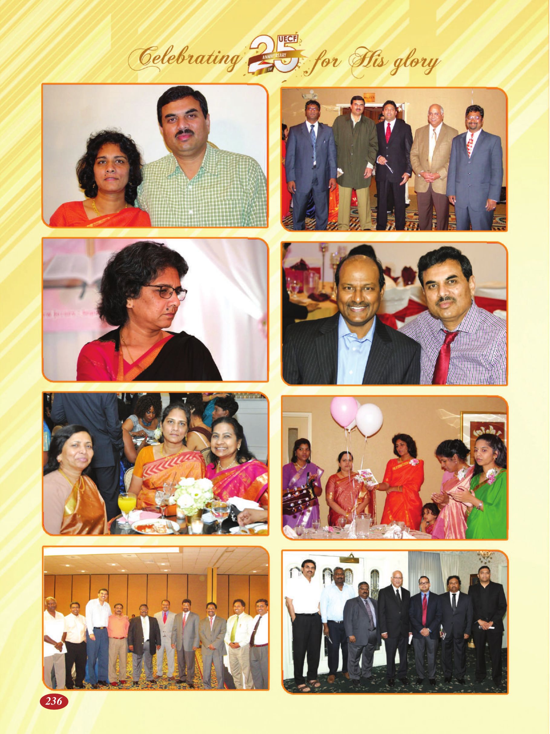 Page 236 of the UECF Silver Jubilee Souvenir