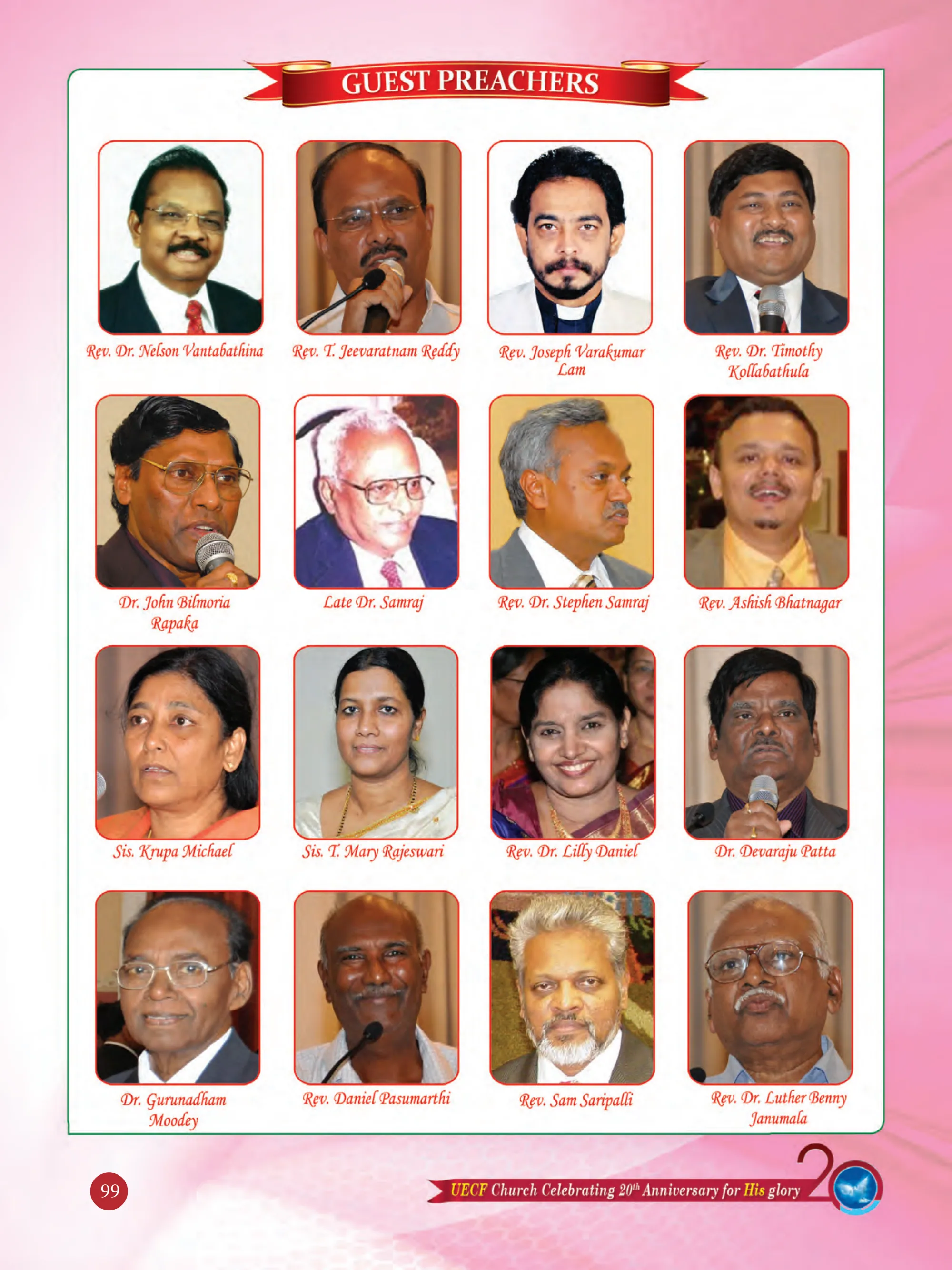 UECF Guest Preachers — souvenir page 99