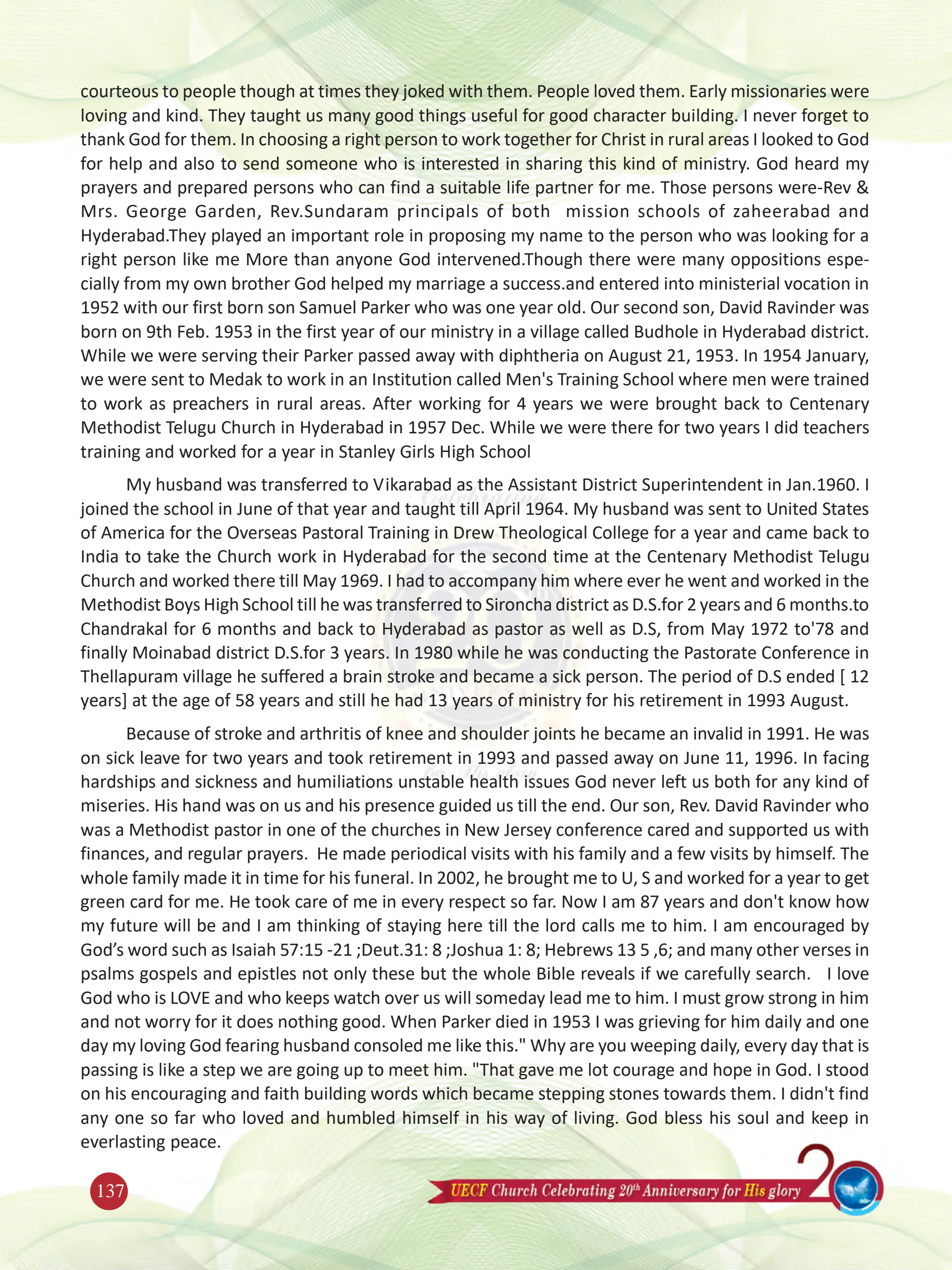 The Legacy of My Heritage — original souvenir page 137