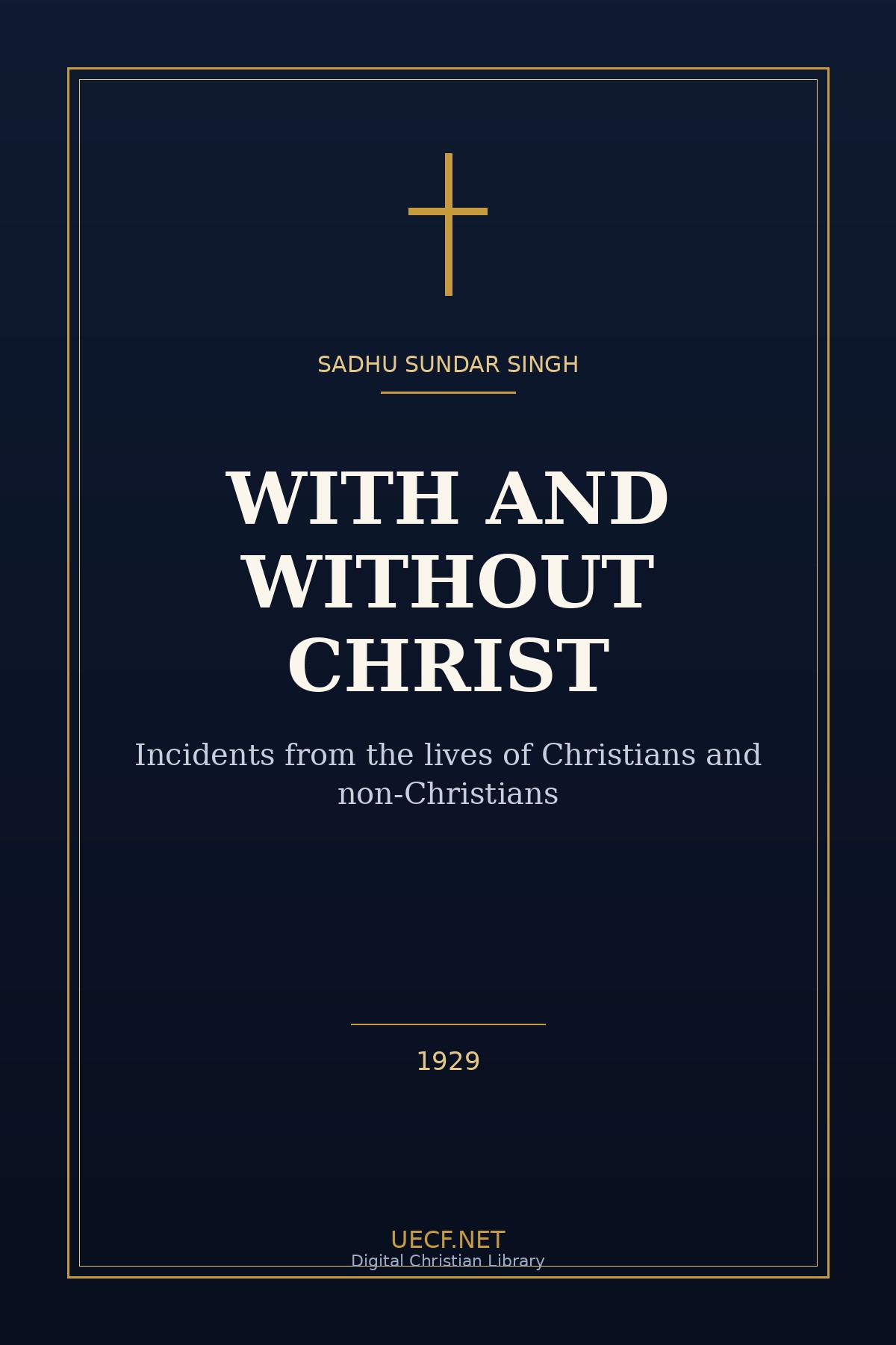 Cover of With and Without Christ by Sadhu Sundar Singh